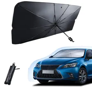 57X33in Foldable Car Windshield Sun Shade Umbrella Reflective Heat Blocker UV Protection Compact Interior Accessory for Most Vehicles - Reflector Sunshade