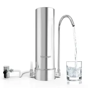 Vortopt F7 WaterFilter System-12-Month/8000-Gallon 5-StageFiltration-Eliminates 99% ChlorineHeavy Metals,Odors-lmprovesTaste with Added Minerals Kitchen Counter Waterfilter
