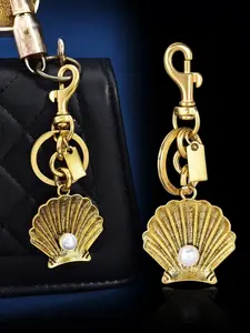 Vintage Shell Bag Charm, /silver Color, 3D Pearl, Style Ocean Metal Keychain, Perfect Gift for Girls, Students, Office Workers