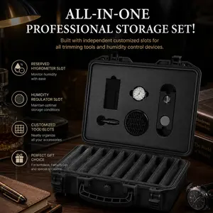 Upgraded Odor-Isolation Protective Storage Box,Pressure Resistant Hard Shell Case with Custom Foam Slots,Portable Travel Organizer for Outdoor & Desktop Use