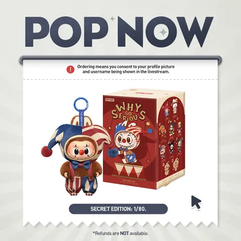 [POP NOW]WHY SO SERIOUS Series-Vinyl Plush Pendant Blind Box POP MART