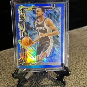 De’Aaron Fox Spurs Card Lot Mosaic Prizm Bowman Chrome Topps Holiday Blue Foil