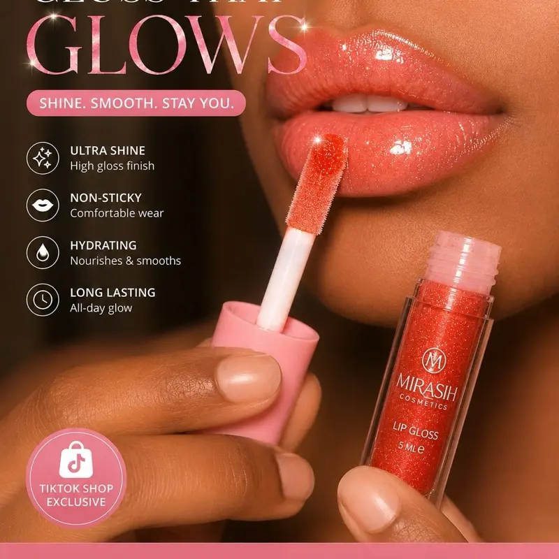 Elora in Pink Lip Gloss - Vibrant Pink Finish, Moisturizing Formula, Perfect for Everyday Use