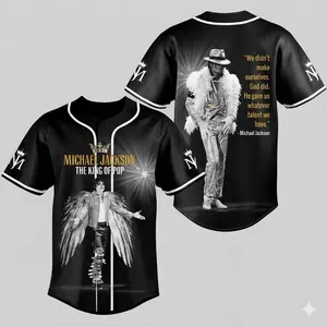 Michael Jackson Aparel Baseball Jersey, Fans Gift, King of Pop Michael Jackson Jersey