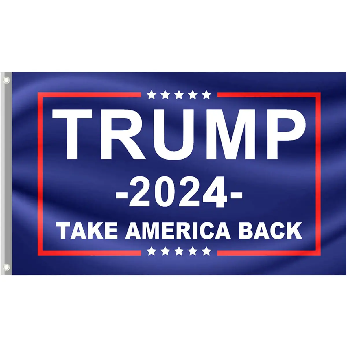 Proud Donald Trump 2024 3x5Ft Polyester Flag Banner - 2 Brass Grommets for Strong Brass Hold, Double-Stitched Edges, UV-Resistant, Chemical-Resistant Finish Stays Fresh, Durable Home Decor for Ceremony, Indoor/Outdoor Wall Decor, Brass Grommet Hang