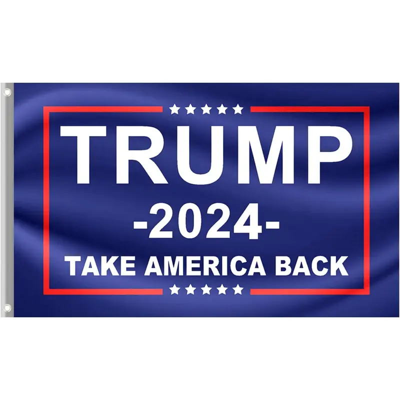 Proud Donald Trump 2024 Supporters 3x5Ft Polyester Home Decor Banner - 2 Brass Grommets, Double Stitched, Fade Resistant, Decorative All Seasons Home Supplies, Indoor/Outdoor Ceremony Party Backdrop