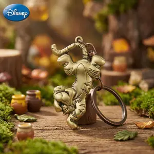 Disney Winne The Pooh Tigger Alloy Keychain 1PC Officially Licensed 3D Figurine Bag Clip Charms Anime Figure Keychain Anime Collector Kering Backpack Decor Durable Exquisite Alloy Gift