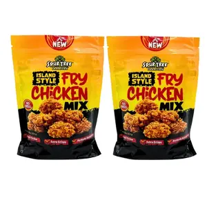 Spur Tree Jamaican Island Style Chicken Mix - Seasoned Coating for Crispy Flavor - Frying Magic for Deliciously Easy Meals - 8 Oz (2-Pack)