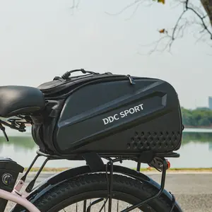 Eclio Bike Bag for Bicycle Rear rack - Hard Shell Waterproof Bike Ebike Trunk Pannier Saddle Seat Bag Carrier with Reflector, Rain Cover & Shoulder Strap for Commuter Travel Outdoor