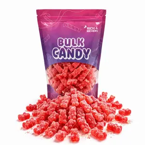 Jelly Belly Unbearably Red Hot Cinnamon Bears Candy - 1 Pound Resealable Bag - Bold Spicy Gummy Bears - Sweet Snack