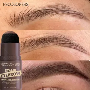 1PC Black Brown Eyebrow Powder Natural Eyebrow Waterproof Stamp Shaping High Color Lasting Eyes Makeup Cosmetic