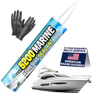 5200 Marine Sealant for  & RVs-Fast-Cure (30 Mins), , UV-Resistant, High-Bond Adhesive Sealant for Hulls, Decks, Fiberglass,  & Metal-, Low Odor, with Gloves&Nozzle (1)