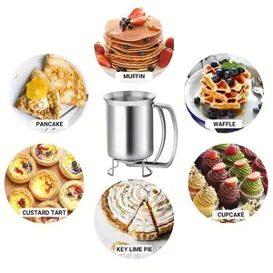 Stainless Steel Battery Separator for Cupcakes, Funnel for Easy Batter Pouring, Mixer for Efficient Mixture Distribution, Baking Tools