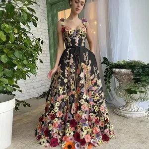 New European and American women's clothing three-dimensional flower fashion embroidery flower hip sexy dress