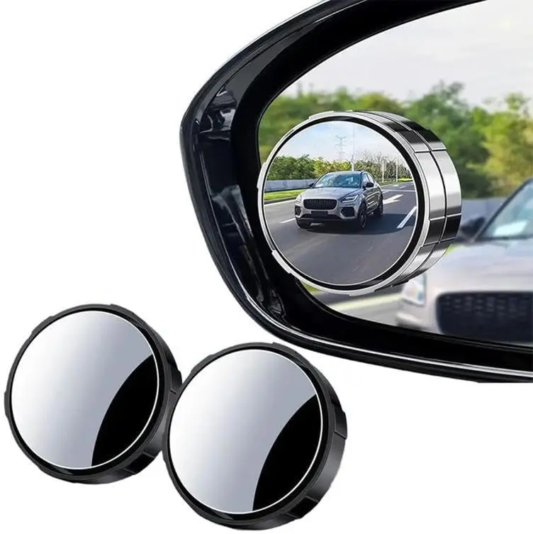 2Counts Safety driving mirror,Car Blind Spot Mirror, Wide Angle Mirror for Car Rearview Mirror,360-Degree Reversing Mirror,Vacuum Suction Cup,Small Round MirrorBlind Spot Auxiliary Mirror,Ultra-Clear Mirror.