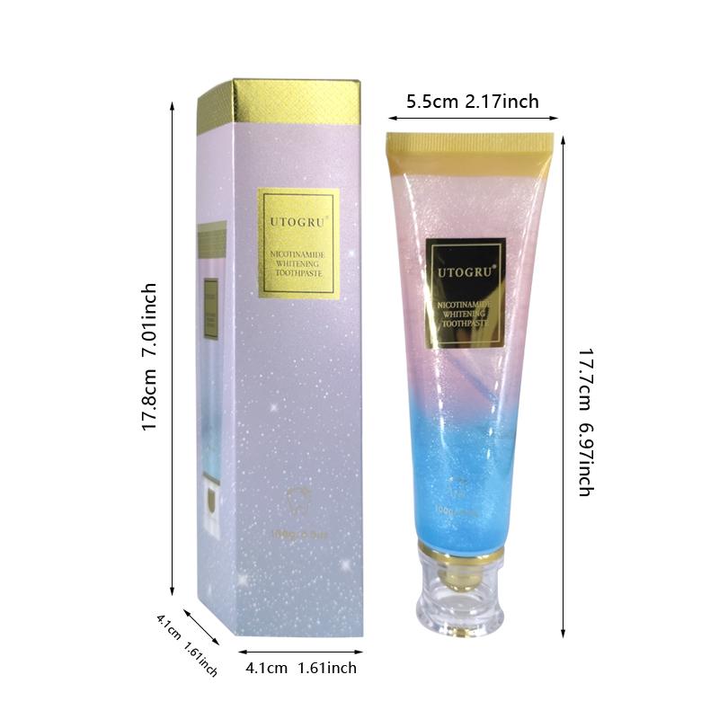 UTOGRU Triple Whitening Niacinamide Toothpaste for Oral Health & Sensitive Skin Blue Bad Breath Killer Brighten Teeth Say Goodbye to Oral Problems