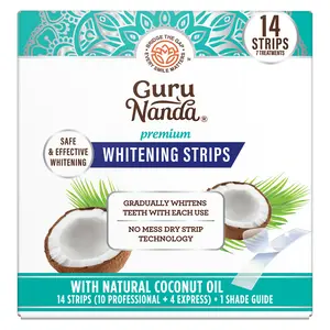 GuruNanda Whitening Strips, 7-day treatment (7 Packets - 2 Strips per pack) - Non-Slip, Dry Strip Technology Whiteningstrips Whiteningstrips GuruNanda Whitening Strips, 7-day treatment (7 Packets - 2 Strips per pack) - Non-Slip, Dry Strip Technology Whiteningstrips Whiteningstrips