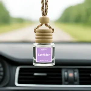 Lavender Glass Car Diffuser – Long-Lasting Car Air Freshener Calming Scent • Up to 60 Days