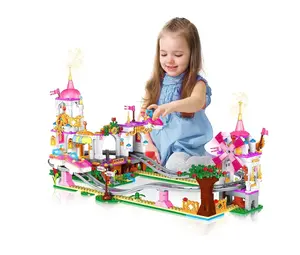 711-Pieces Pink Roller Coaster Building Kit, Amusement Park Construction Set, Creative Gift for Boys & Girls Ages 6-11, Room Decor Craft Train Model