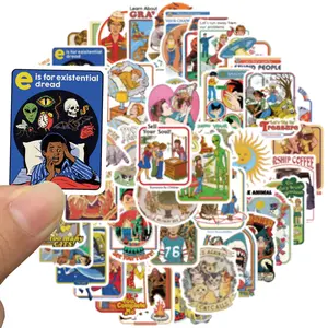 Vintage Style Waterproof Stickers, 50pcs Retro Aesthetic Decorations for Water Bottles Laptops Journals, Perfect for Adults & Teens, Sticker Packs