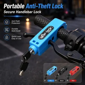 Portable Anti-Theft Lock, High-Strength ABS Material Durable Easy to Use Safety Lock for Bicycle Motorcycle Outdoor Security