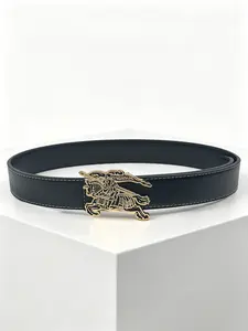 Men's Belt, Casual Style, All Seasons, Letter Pattern, No Ca_prop_65_ca, No Ca_prop_65_re, Ideal for Everyday Wear