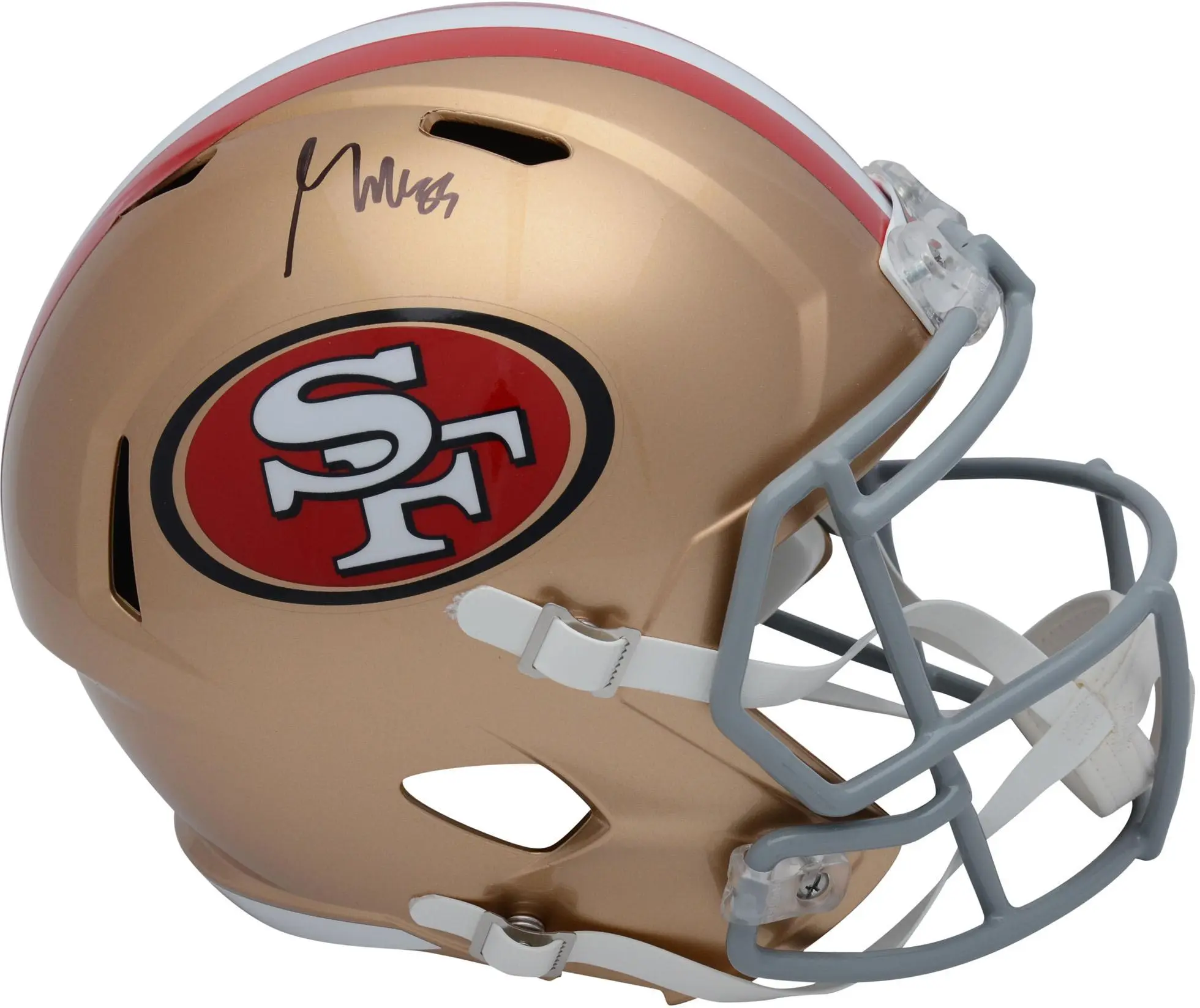George Kittle San Francisco 49ers Autographed Riddell Speed Replica Helmet - Fanatics Authentic Certified