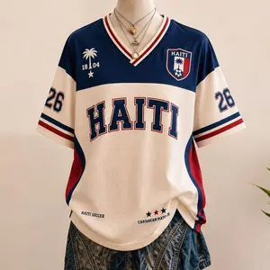Custom Haiti Jersey, Personalized Soccer Jersey, Haiti Soccer Jersey, Retro Team Shirt, Custom Name Number Jersey, Football Fan