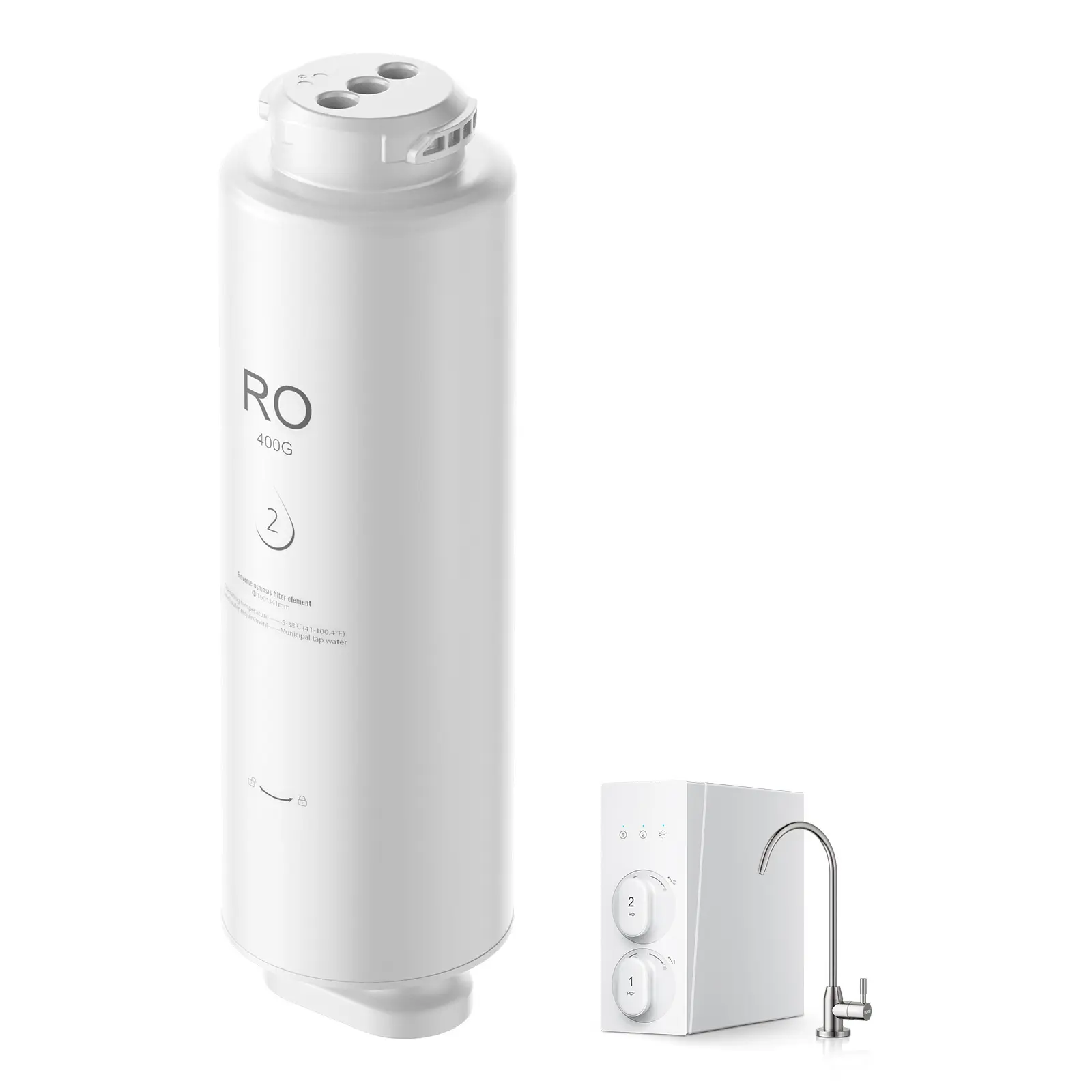 Reverse Osmosis System, 400 GPD 9-stage Reverse Osmosis Water Filter Replacement, RO Filter Cartridge for 24 Months, Reduces Lead, Chlorine, Rust, Compatible with SS-001 Under Sink Water Filter