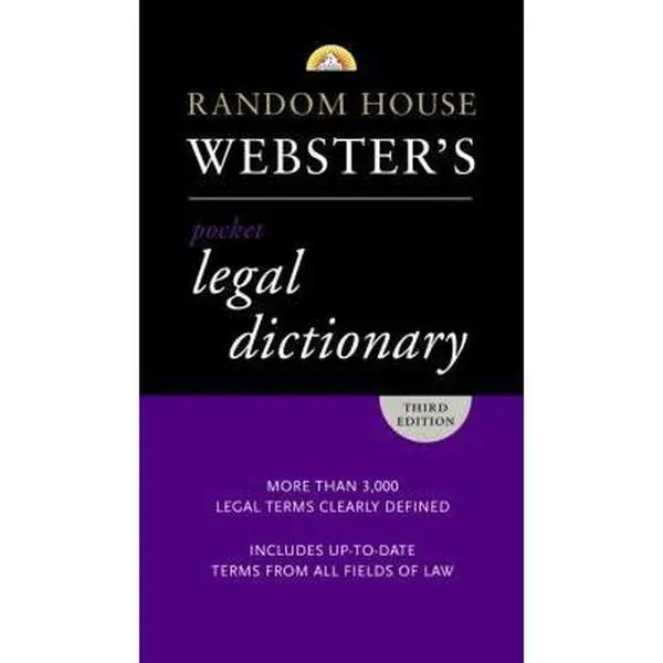 USED Book - Random House Webster's Pocket Legal Dictionary, Third Edition by Random House (Paperback) - english