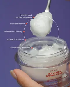 [RUBY VIBE CO] Cica Clarify Balance Cream with Centella, AHA PHA BHA, Niacinamide and Ceramide for Soothing Hydration and Pore Care