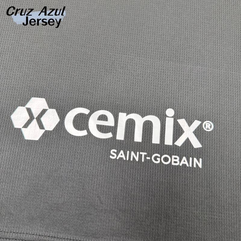 2526 Mexico League  Cruz Azul Away Black Long Sleeve Top Soccer Jerseys LIGAMX Fan Edition