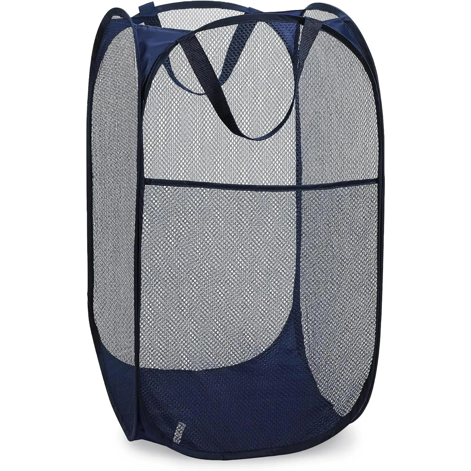 Collapsible Mesh Foldable Hamper 14" x 14' x 24" Navy Blue