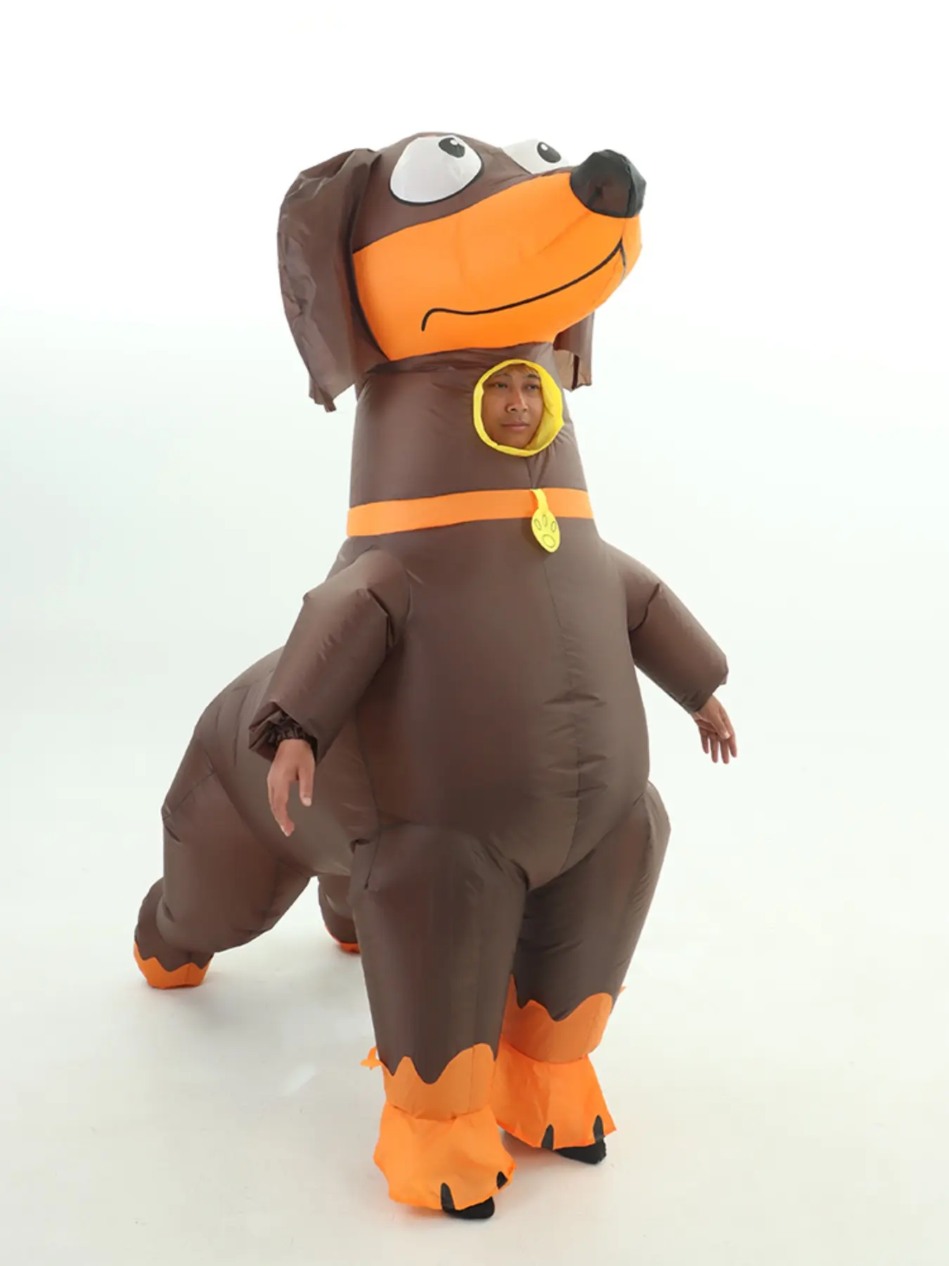 Inflatable Dog Character Costume, Fun Dachshund Sausage Dog Walking Costume, Funny Style Cycling Costume, Stage Performance Costume, Halloween