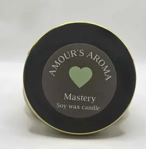 Amour's Aroma Mastery Soy Wax Candle 8 oz Rich Fig Grapefruit Mandarin Orange Juniper Scent for Refined Atmosphere