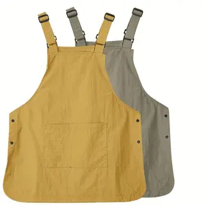 Nylon Kitchen Apron with Adjustable Neck Straps & 3 Pockets, 1 Count Unisex Apron for Men & Women, Birthday Present, Gift for Father, Husband, Son & Daughter, Household Items, Kitchen Cooking Aprons