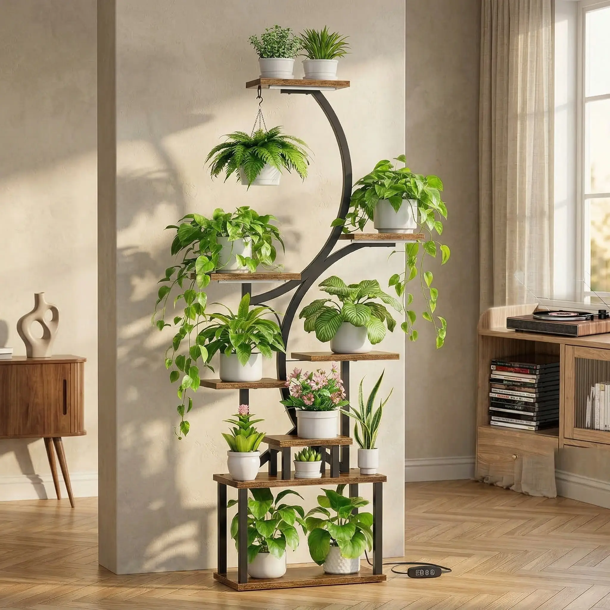 Plant Stand Indoor with Grow Lights