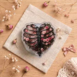Romantic Goth Ribcage Heart Phone Grip, Black Skeleton Floral Phone Stand, Aesthetic Pink Rose Acrylic Holder for Ereader Tablet, Witchy Coquette Gift