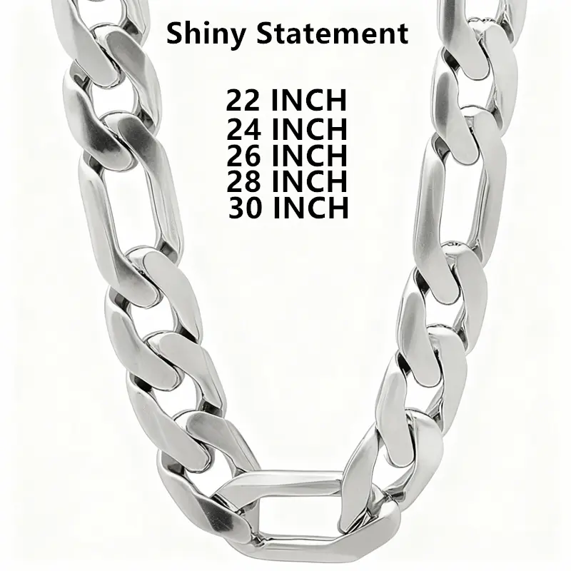 925 Silver Plated Necklace Classic 12MM Cuban Chain 22-30 inches Gift High Quality Fashion Necklace Western Lifestyle Men's Chain Necklacesummerwins