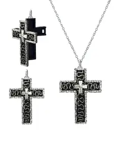 Squidward necklace game, Thanos necklace, cross necklace with secret compartment, Squidward Thanos game cross pendant necklace