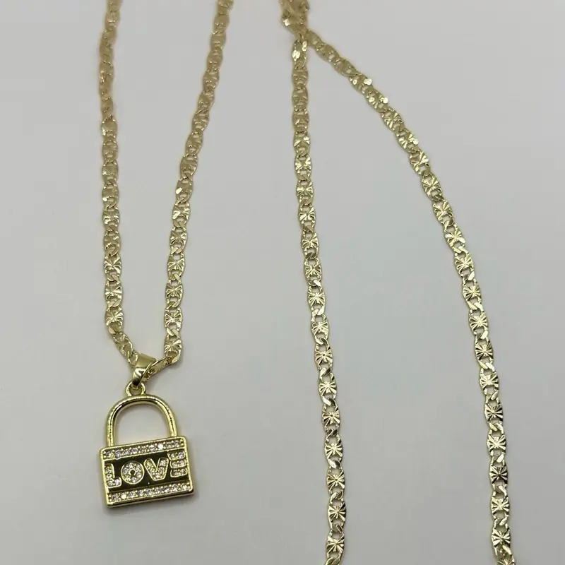 Padlock Love Necklace Gold Plated- Love Necklace
