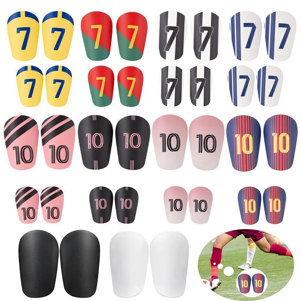 2pcs Mini Football Shin Pad Non-slip Shock Absorbing Leg Protector Men Women Kids Thicken Lightweight Soccer Training Shin Guard