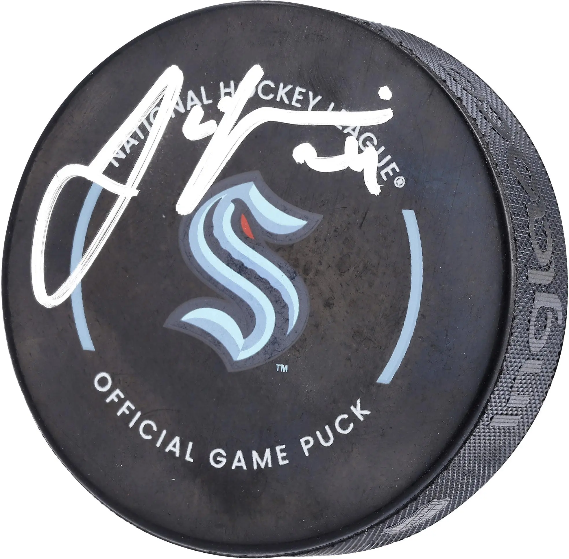 Jamie Oleksiak Seattle Kraken Autographed Official Game Puck - Fanatics Authentic Certified