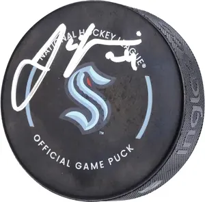 Jamie Oleksiak Seattle Kraken Autographed Official Game Puck - Fanatics Authentic Certified