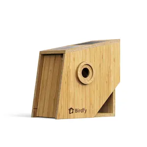 Birdfy Smart Bird House with Camera | Lifetime AI Identify | Auto-Record Nesting Stages & Alerts | Remote Control | Night Vision | Battery & Solar Outdoor-Ready, Ideal For Nesting Watching Enthusiasts