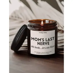 Mom Thanks for Raising Me Funny Candle, Mothers Day Gift for Mom, Cat Mom & Cat Grandma Gift, Best Mom Ever Gift for Birthday