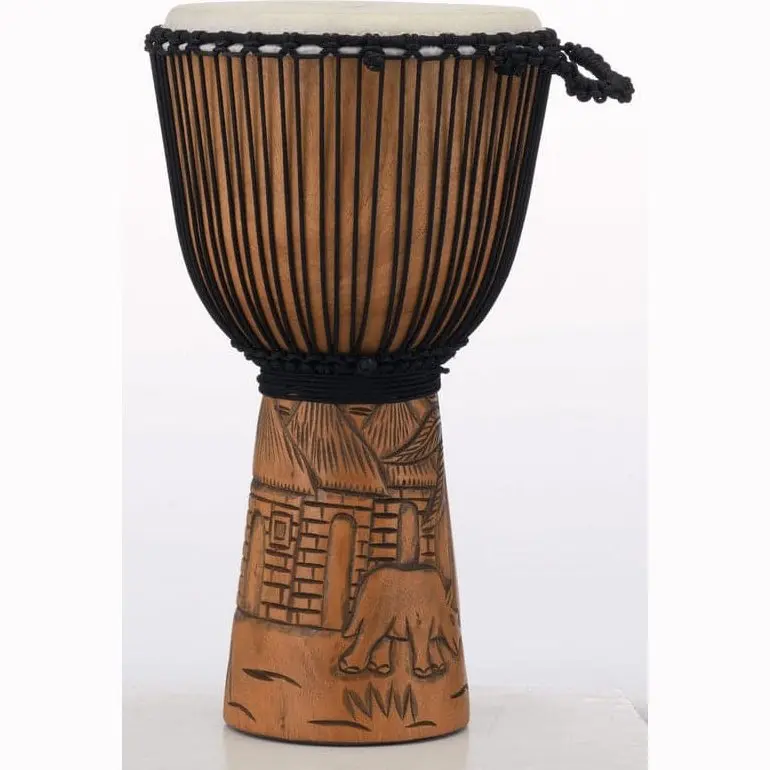 Pearl 12" Hand carved Mahogany Djembe Malinke Village