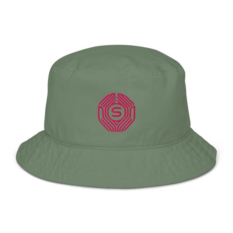 Organic bucket hat (PINK LOGO)