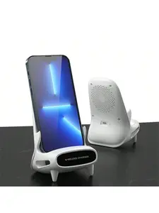 【Christmas Gift】Mini Chair Wireless Charger Phone Holder Horizontal Charging Stand Automatic Identification Charging Bracket