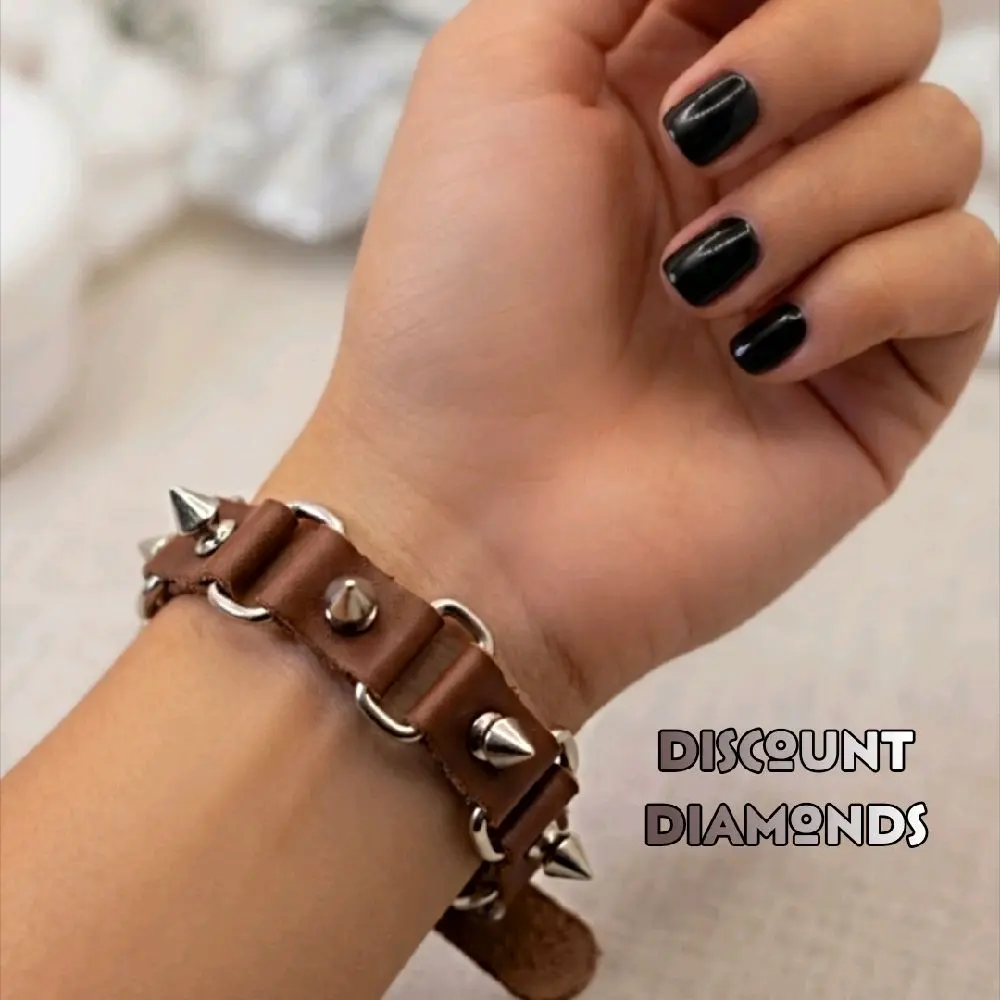 Gothic Style Brown Leather Bracelet